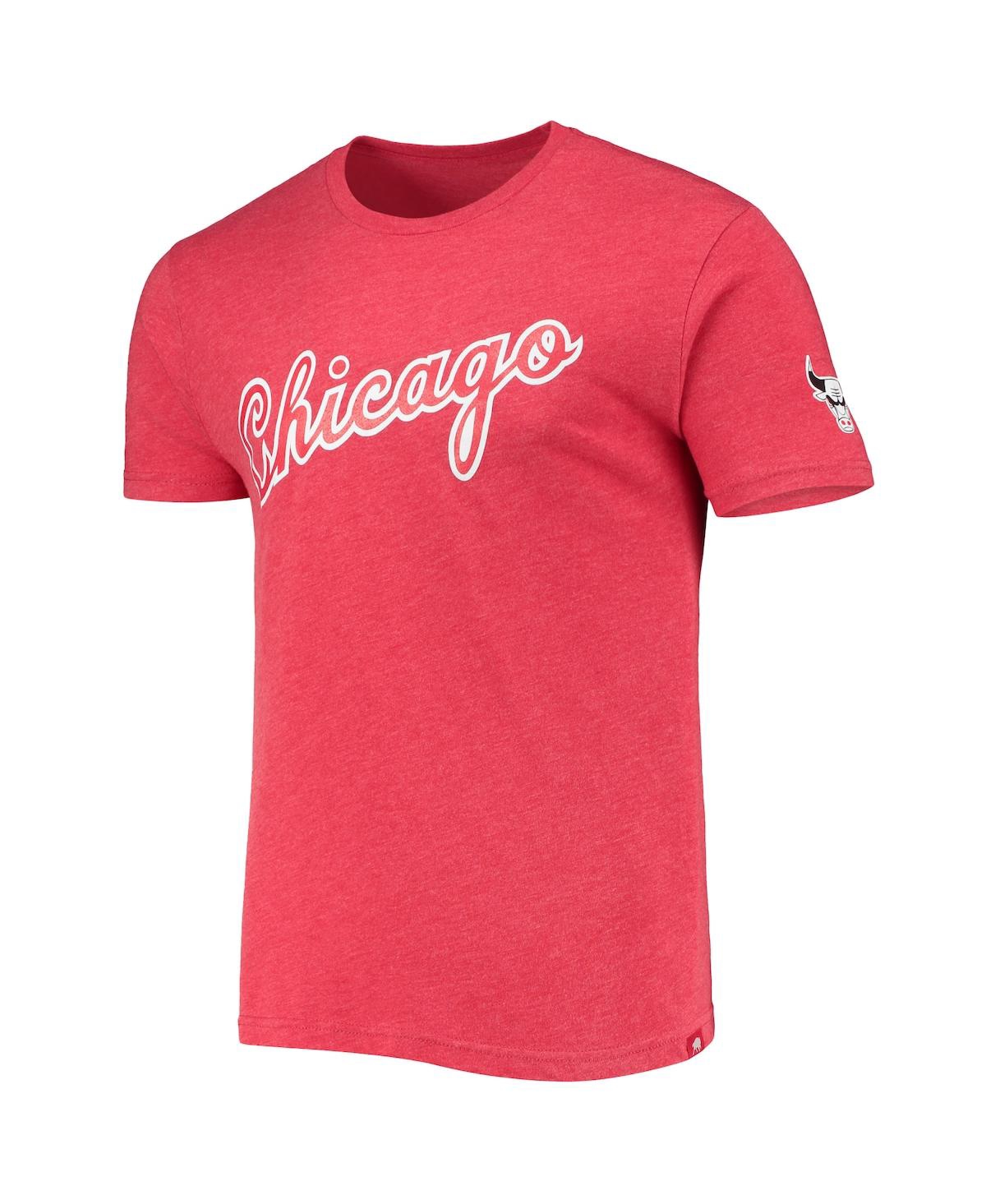 Shop Sportiqe Unisex  Red Chicago Bulls 2021/22 City Edition Comfy Tri Blend T-shirt
