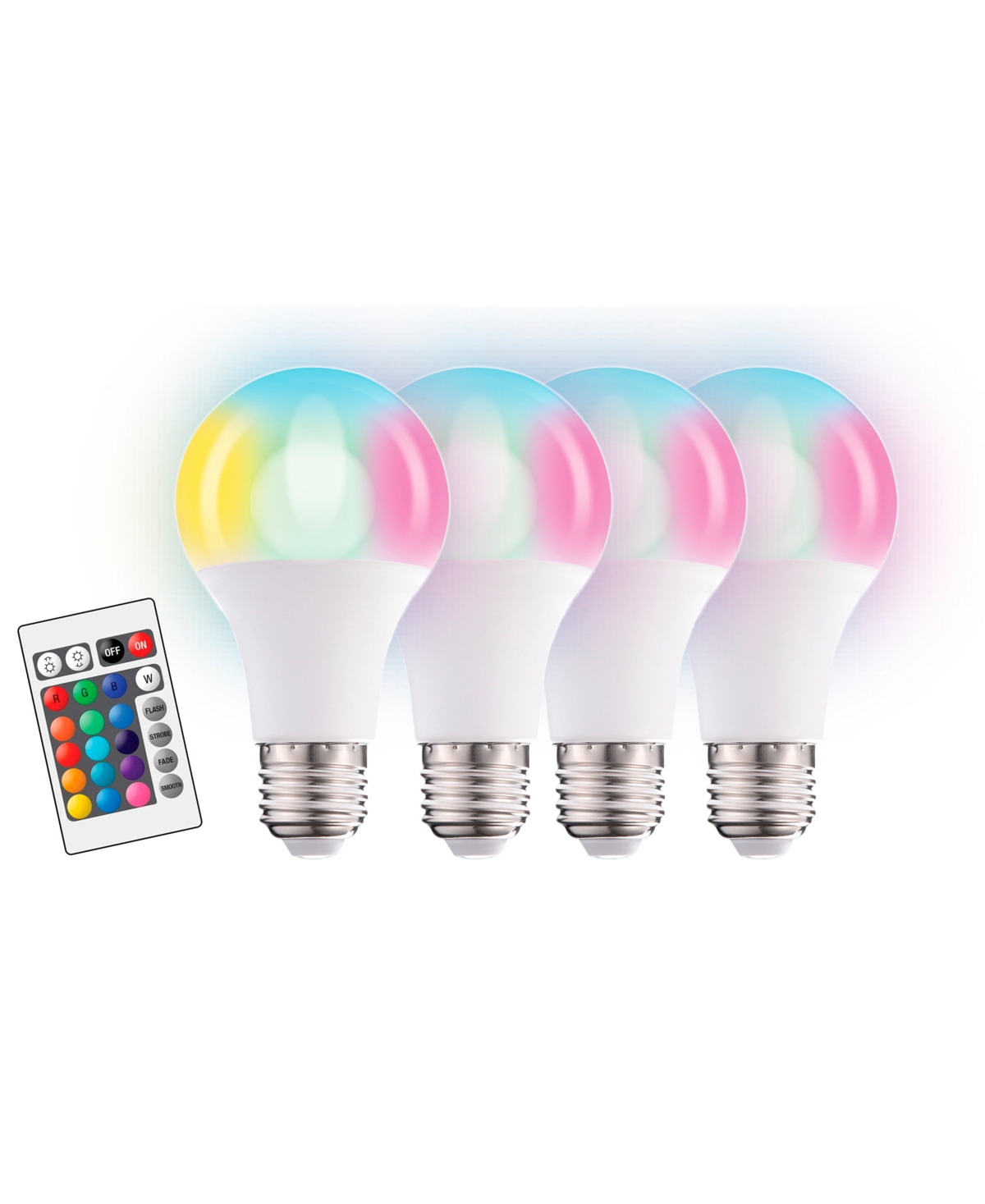 Gabba Goods 5 Watts Mood Light Bulbs Set, 4 Piece In Multi-rgb