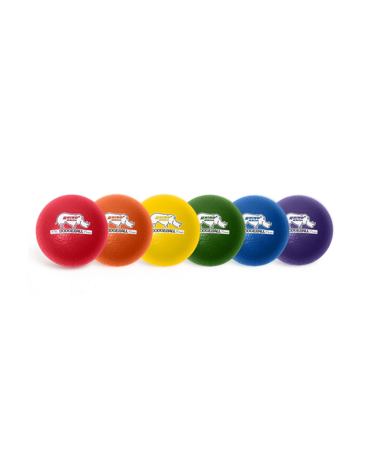 Champion Sports Rhino Skin 6" Low Bounce Dodgeball Set, 6 Piece
