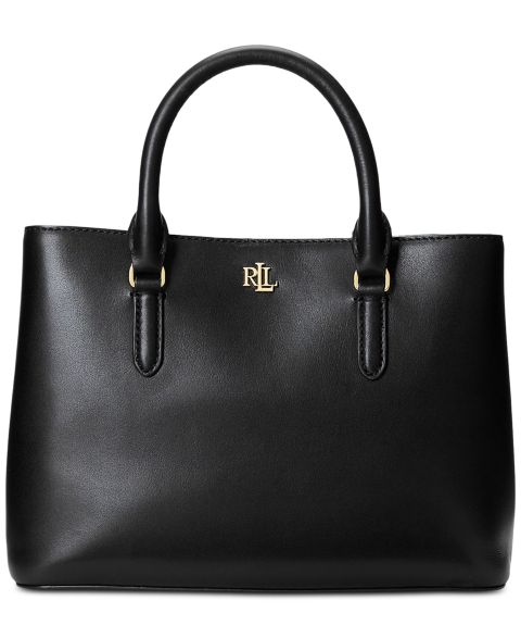Женская сумка Lauren Ralph Lauren Leather Small Marcy 26 Satchel, цвет: Чёрный