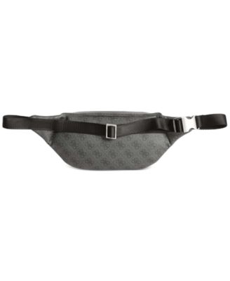 GUESS Men's Vezzola Logo-Print Faux-Leather Bum Bag - Macy's