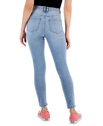 Gemma Rae Juniors' Ripped Embroidered Skinny Jeans - Macy's