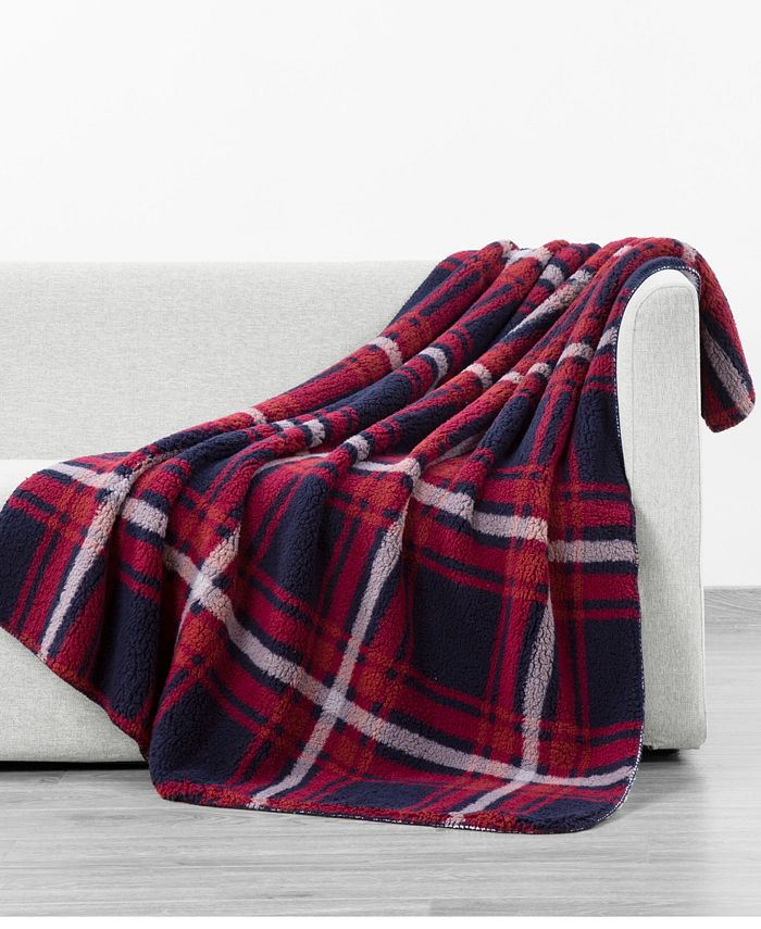 Birch Trail Reversible Printed Sherpa Throw, 50" x 60" Macy's