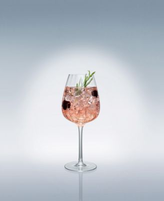 Rose Garden White Wine Glasses, Set of 4