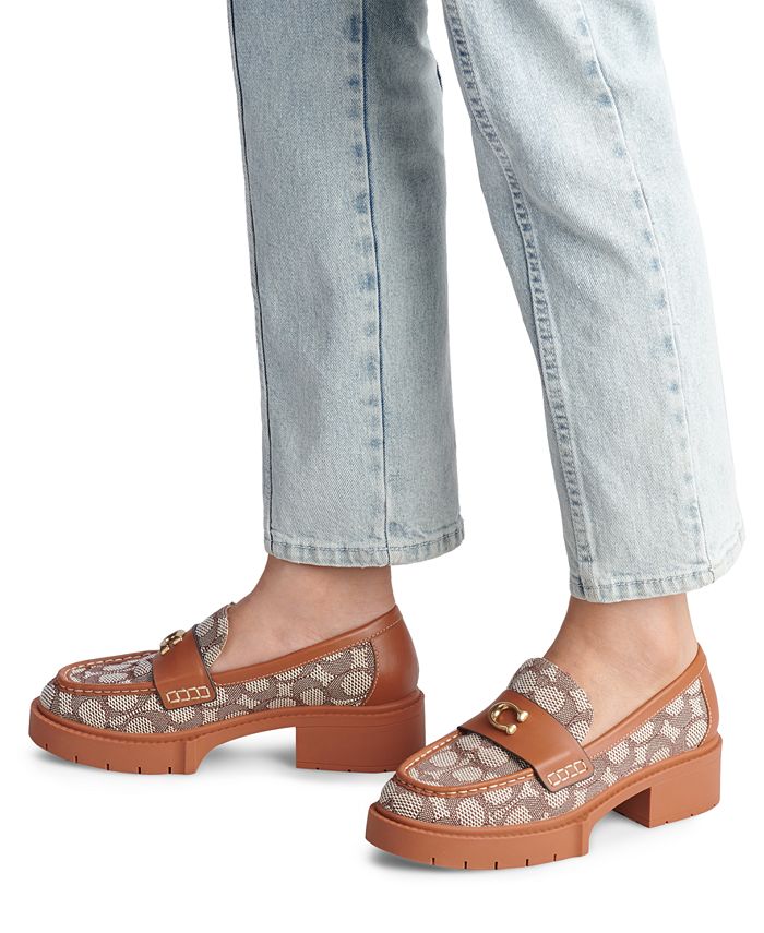 coach platform loafers