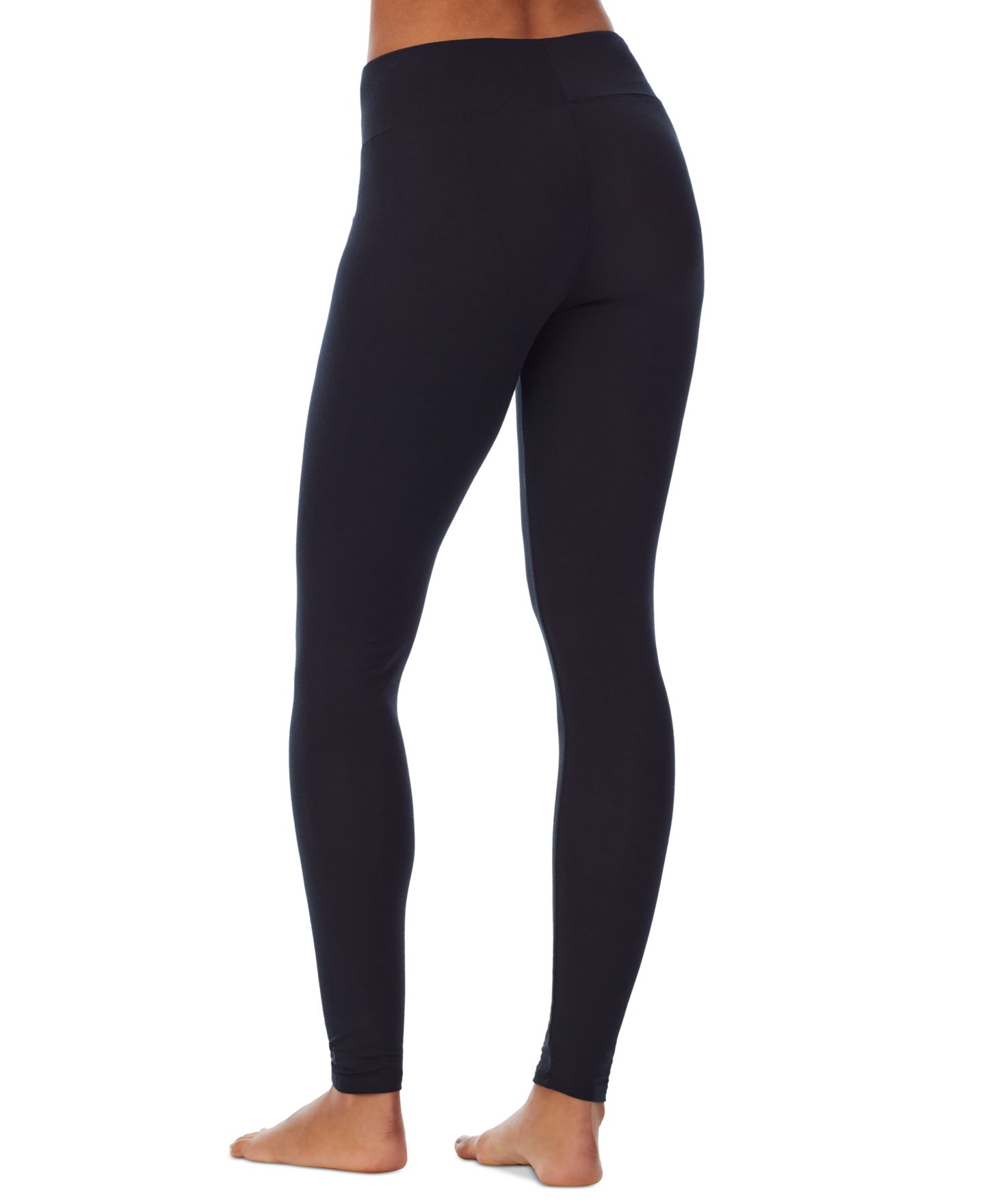 Женские леггинсы Cuddl Duds Softwear with Stretch High-Waist, цвет: Чёрный — фото 2