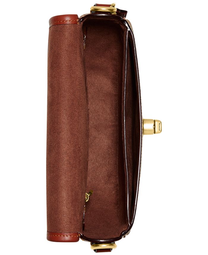 COACH Signature Coated Canvas Willow Saddle Bag with Interchangeable Leather and Web Strap Macy