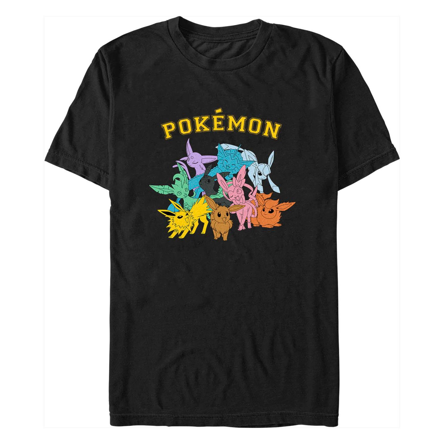 Мужская футболка Fifth Sun Pokemon Gotta Catch Eeveelutions Short Sleeve, цвет: Чёрный — фото 1