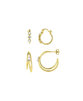 Duo Crystal Hoop, Set of 2