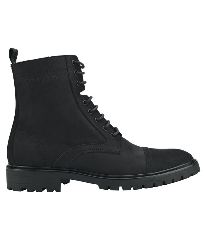 Calvin Klein Men's Lorenzo Lace Up Boots with a Leather Upper Macy's