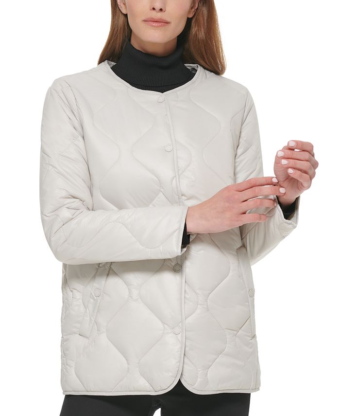 spons Bandiet een experiment doen Calvin Klein Women's Collarless Onion Quilted Coat & Reviews - Coats &  Jackets - Women - Macy's
