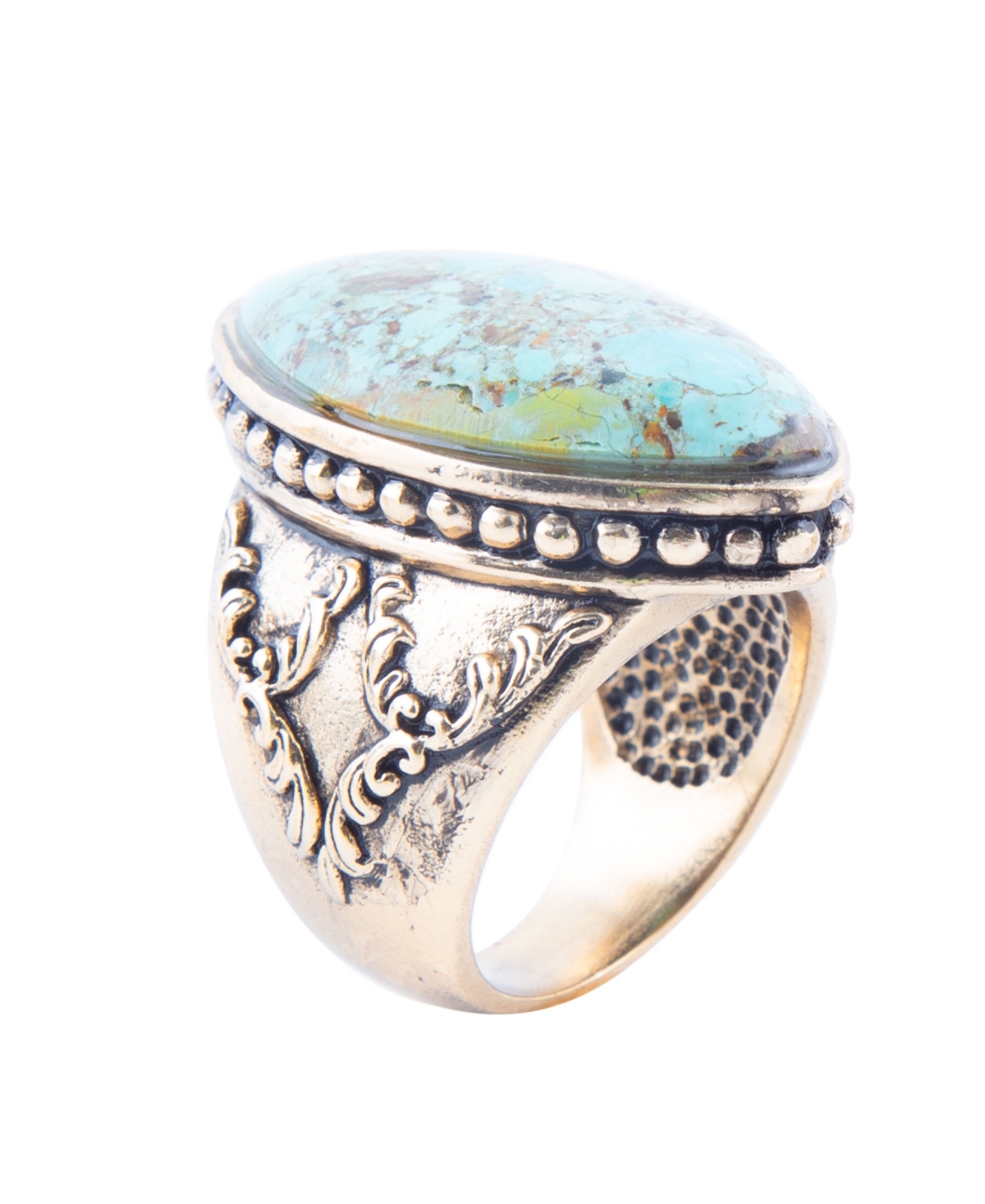 Shop Barse Rodeo Bronze And Genuine Turquoise Statement Ring