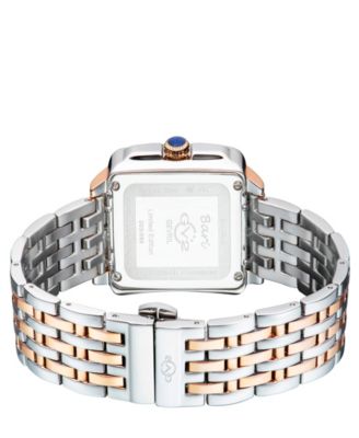 Women's Bari Tortoise Swiss Quartz Two-Tone Stainless Steel Bracelet Watch 34mm