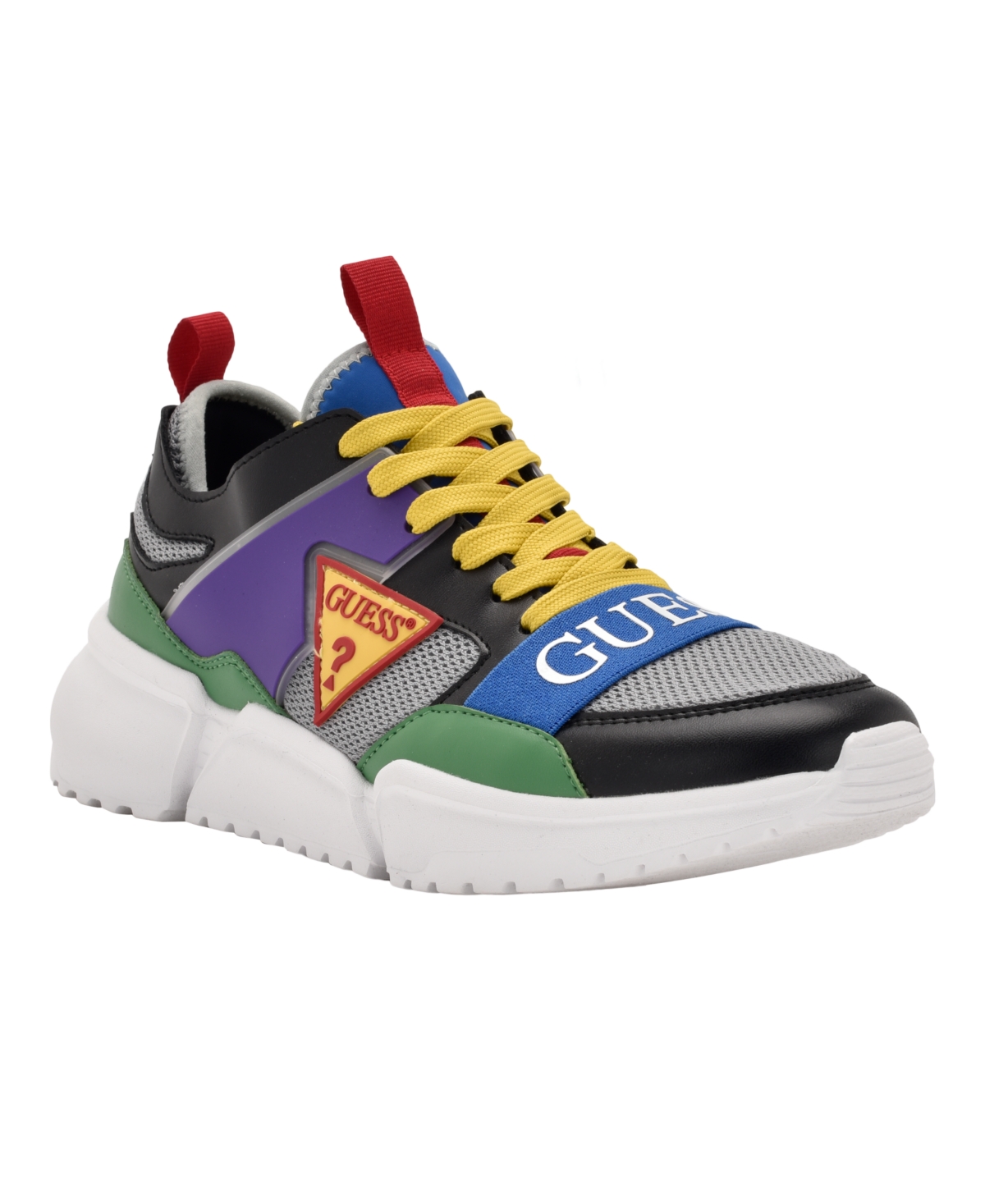Guess Men's Skillz Lace Up Fashion High Top Sneakers In Multi Color