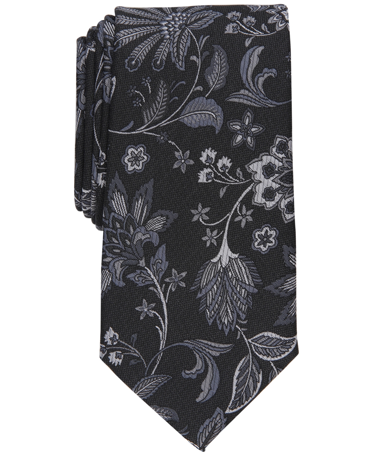 Perry Ellis Men's Elvin Classic Jacobean Floral Tie In Black