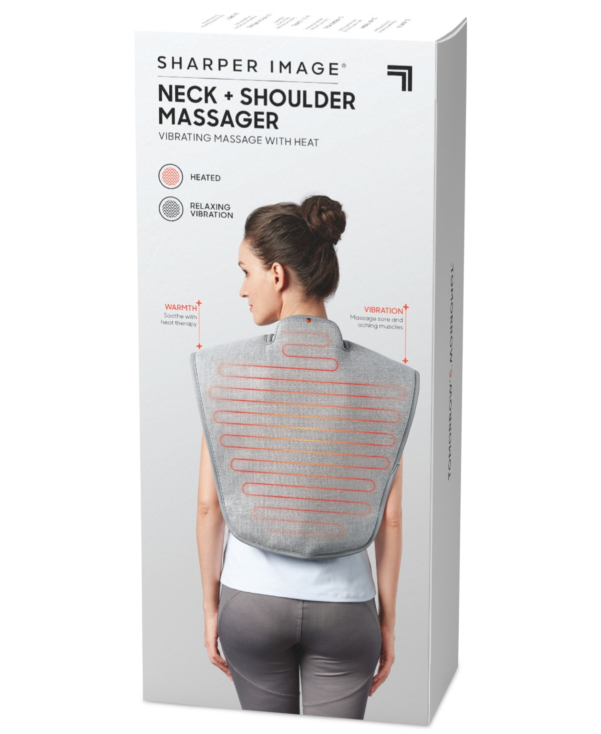 Shop Sharper Image Heated Neck & Shoulder Massager In Grey