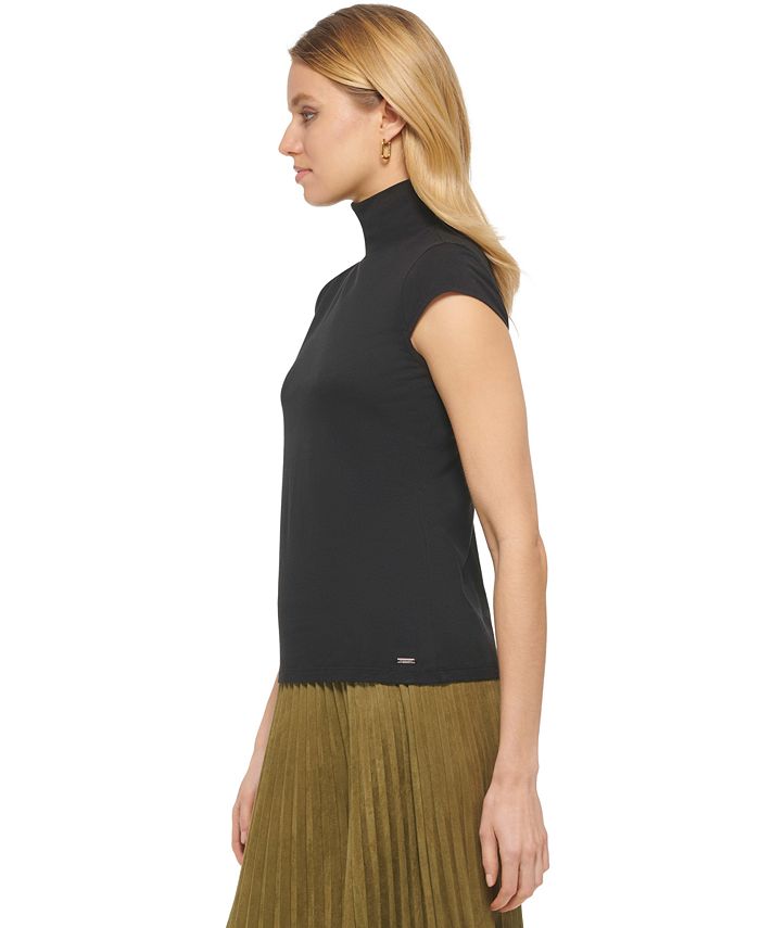 DKNY Cap Sleeve Mock Neck Top Macy's