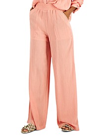 Women's Pull-On Patch Pocket Wide-Leg Pants, Created for Macy's