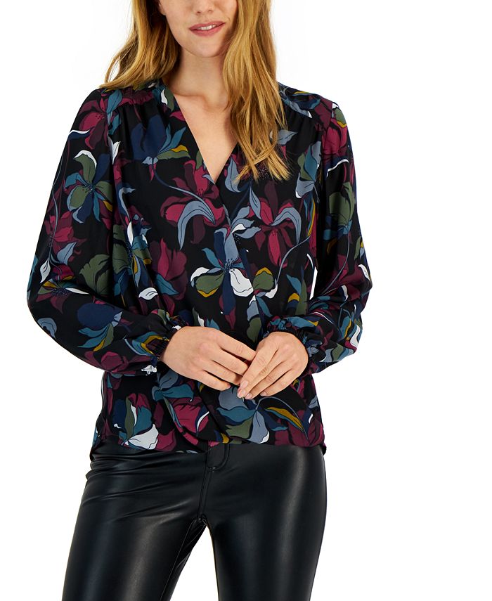 Macy's surplice discount top