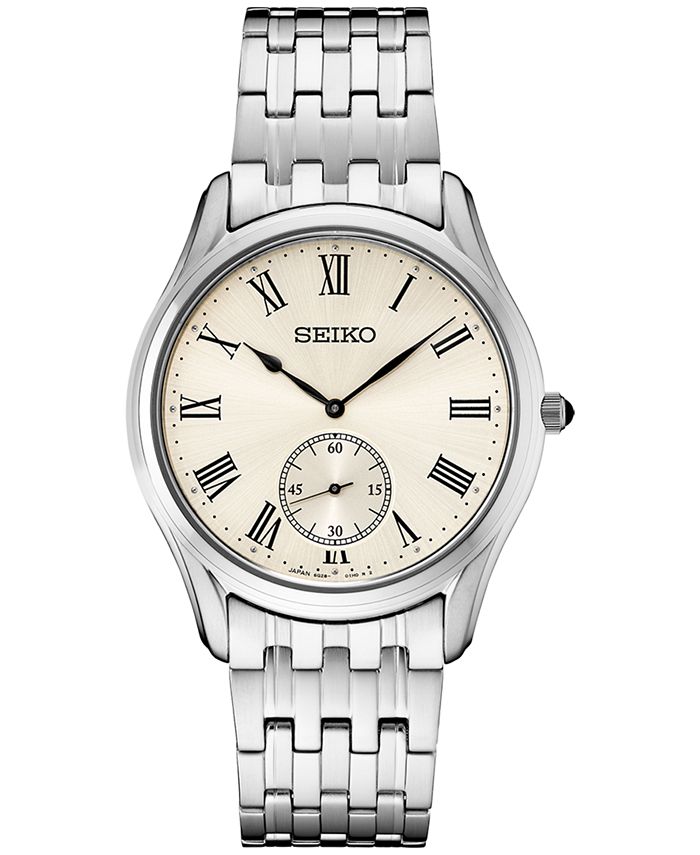 Seiko Men's Analog Essentials Stainless Steel Bracelet Watch 39mm & Reviews  - All Watches - Jewelry & Watches - Macy's