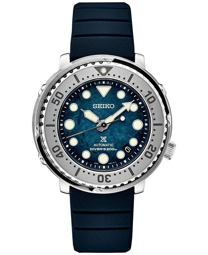 Seiko Men's Automatic Prospex Special Edition Blue Rubber Strap Watch 43mm  & Reviews - All Watches - Jewelry & Watches - Macy's