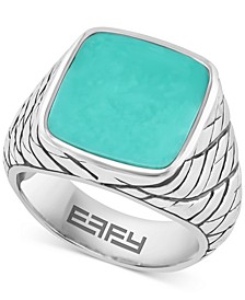 EFFY® Men's Turquoise Ring in Sterling Silver