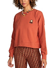 RVCA Juniors Camp Out 3/4 Sleeve Pullover Sweatshirt 
