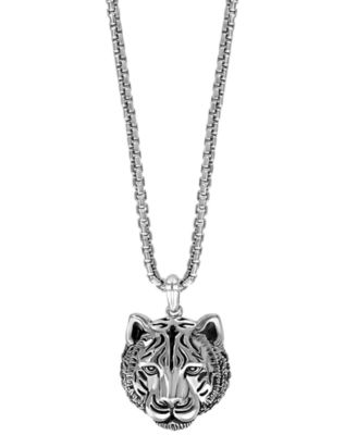 EFFY Collection - Men's Panther 22" Pendant Necklace in Sterling Silver