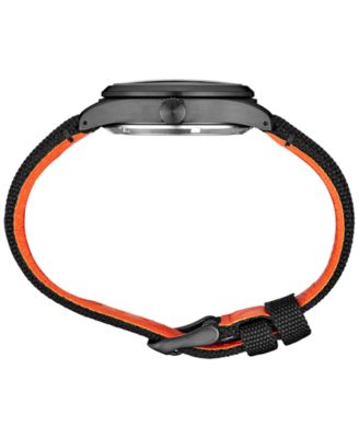 Men's Automatic 5 Sports Black Nylon Strap Watch 39mm