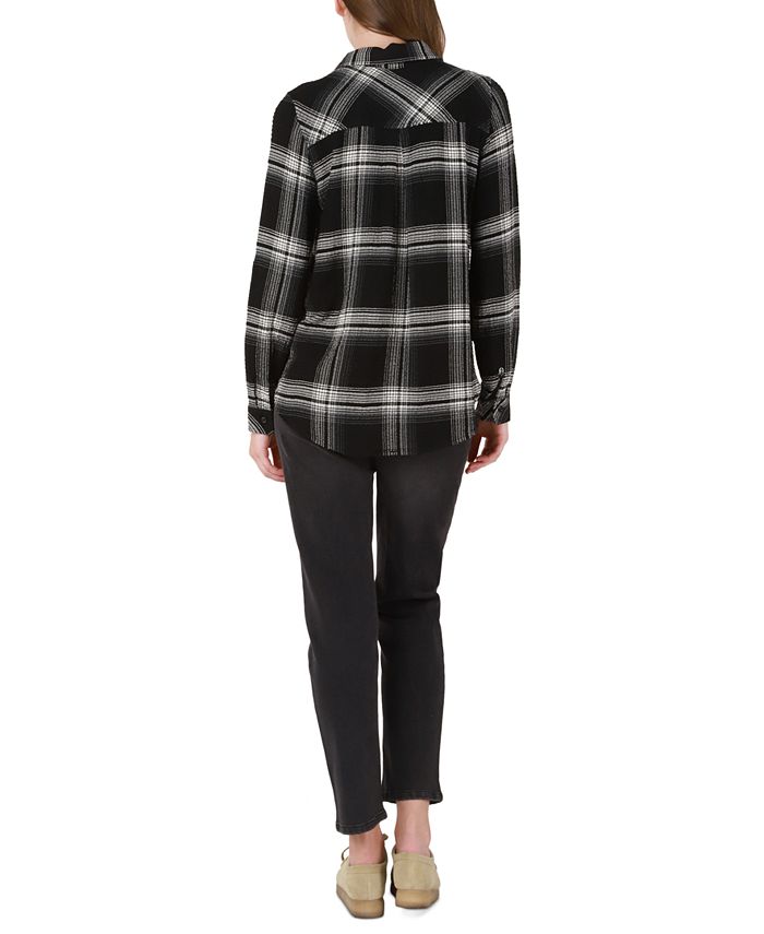 Black Tape Women's ButtonFront Plaid Shirt & Reviews Tops Women