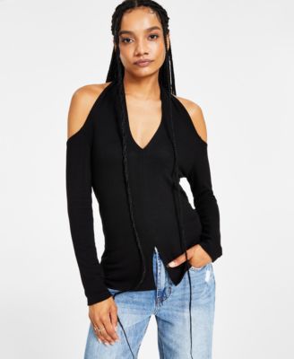 LNA - Women's Laszlo Long-Sleeve Cold-Shoulder Top
