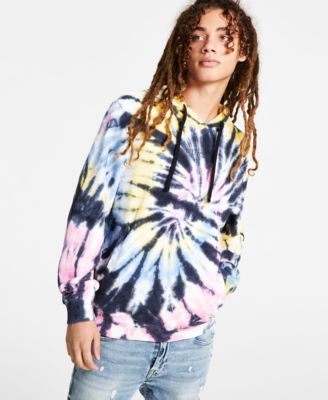 GUESS Men's French Terry Spiral Tie Dye 