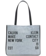 Calvin Klein Hayden Saffiano Leather Large Tote - Macy's