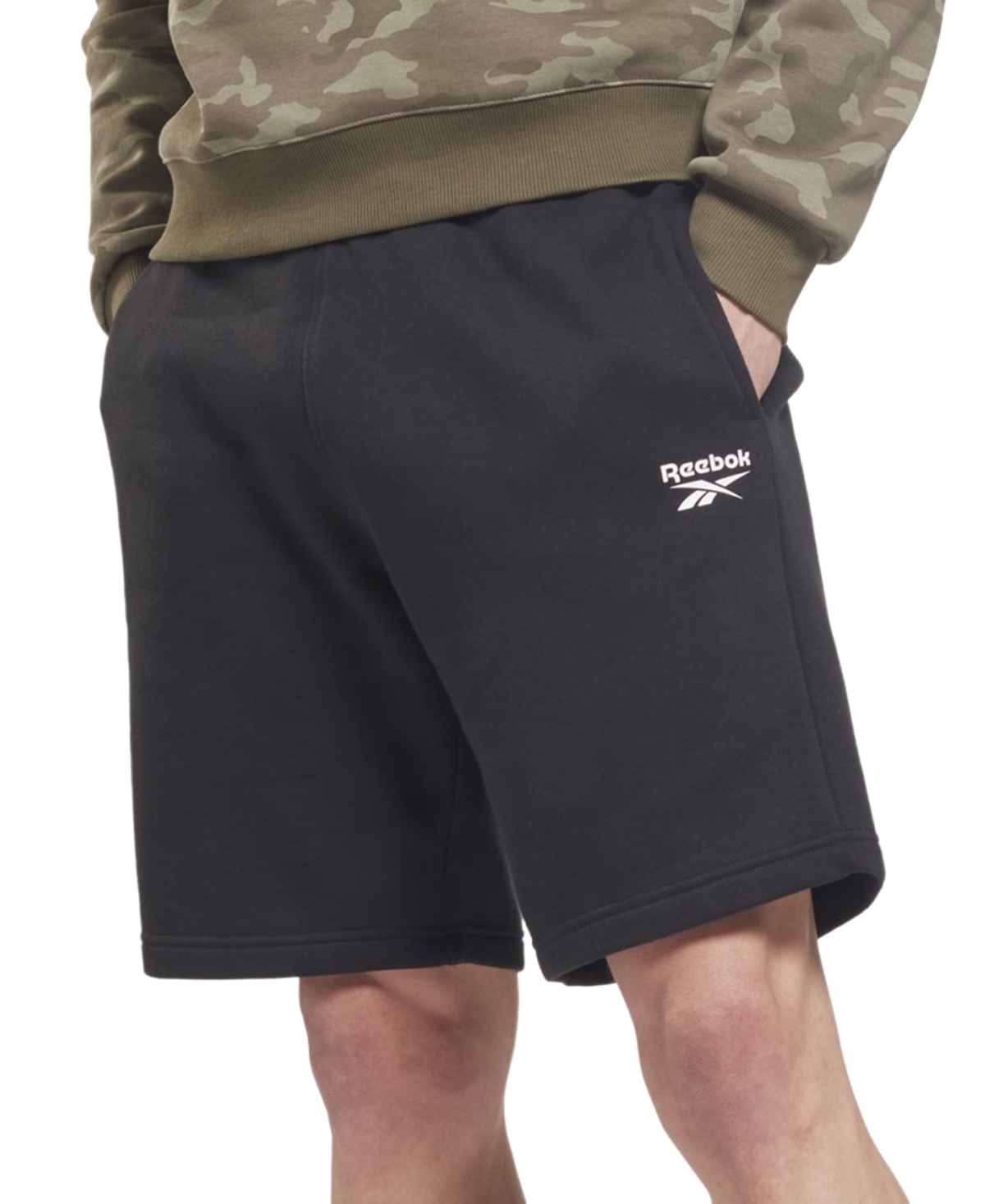 Men's Identity Regular-Fit Logo-Print Sweat Shorts - White / Blue / Red