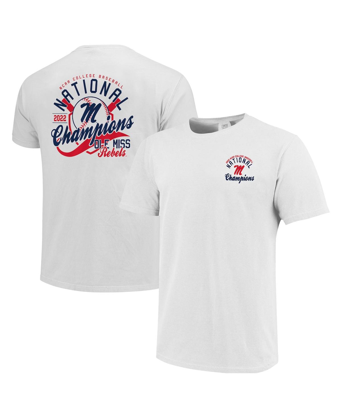 Image One Men's White Ole Miss Rebels 2022 Ncaa Men's Baseball College World Series Champions Script T-shirt