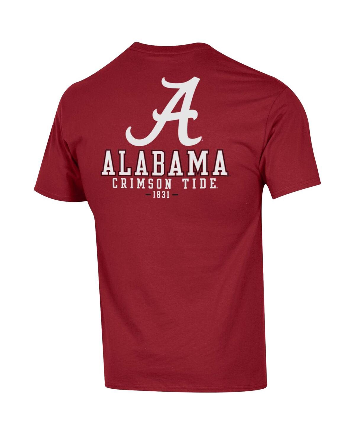 Shop Champion Men's  Crimson Alabama Crimson Tide Team Stack 2-hit T-shirt