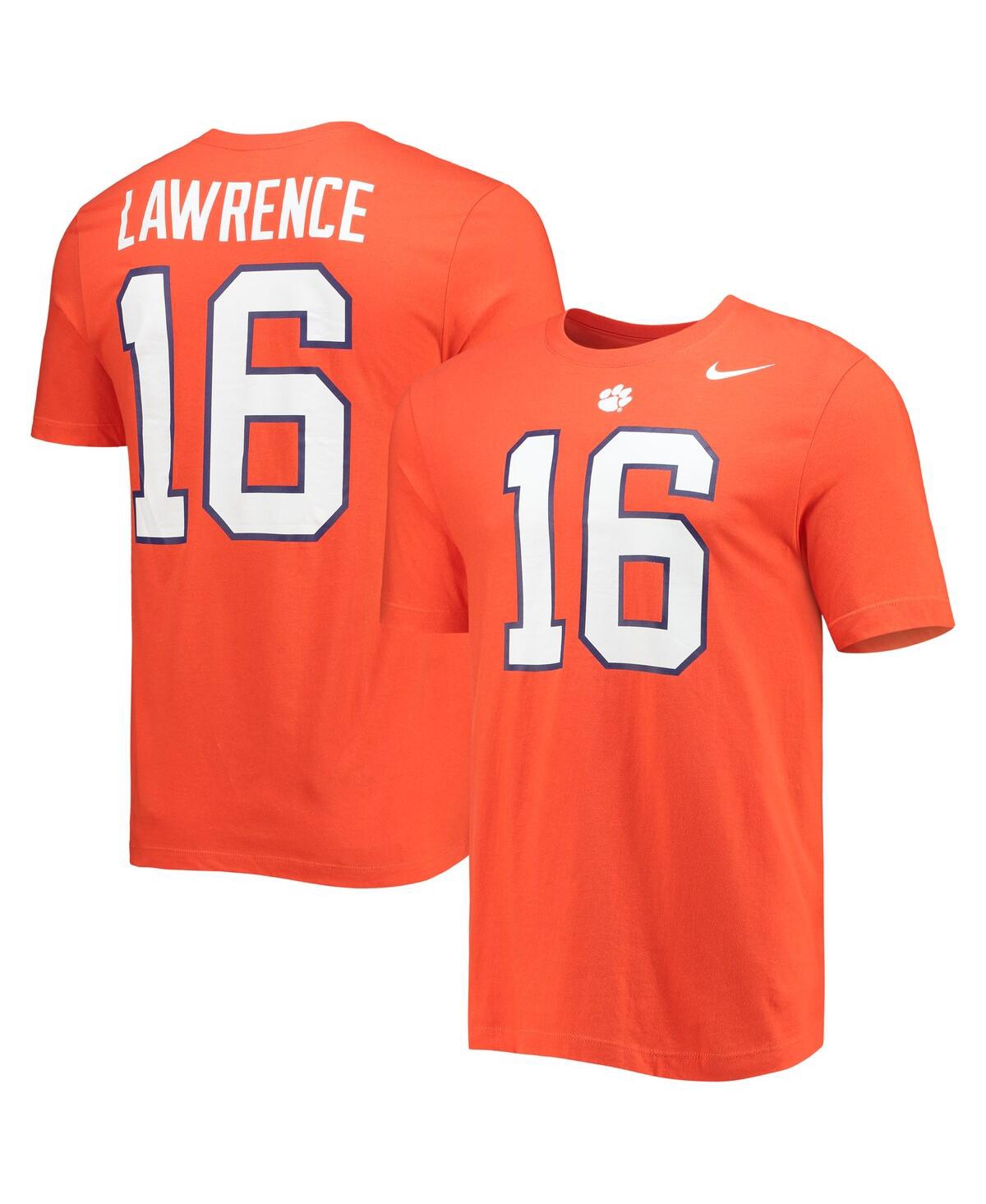 Shop Nike Men's  Trevor Lawrence Orange Clemson Tigers Alumni Name And Number Team T-shirt