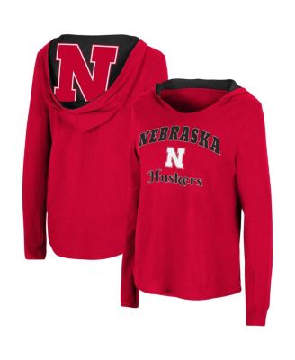 Women's Scarlet Nebraska Huskers Catalina Hoodie Long Sleeve T-shirt