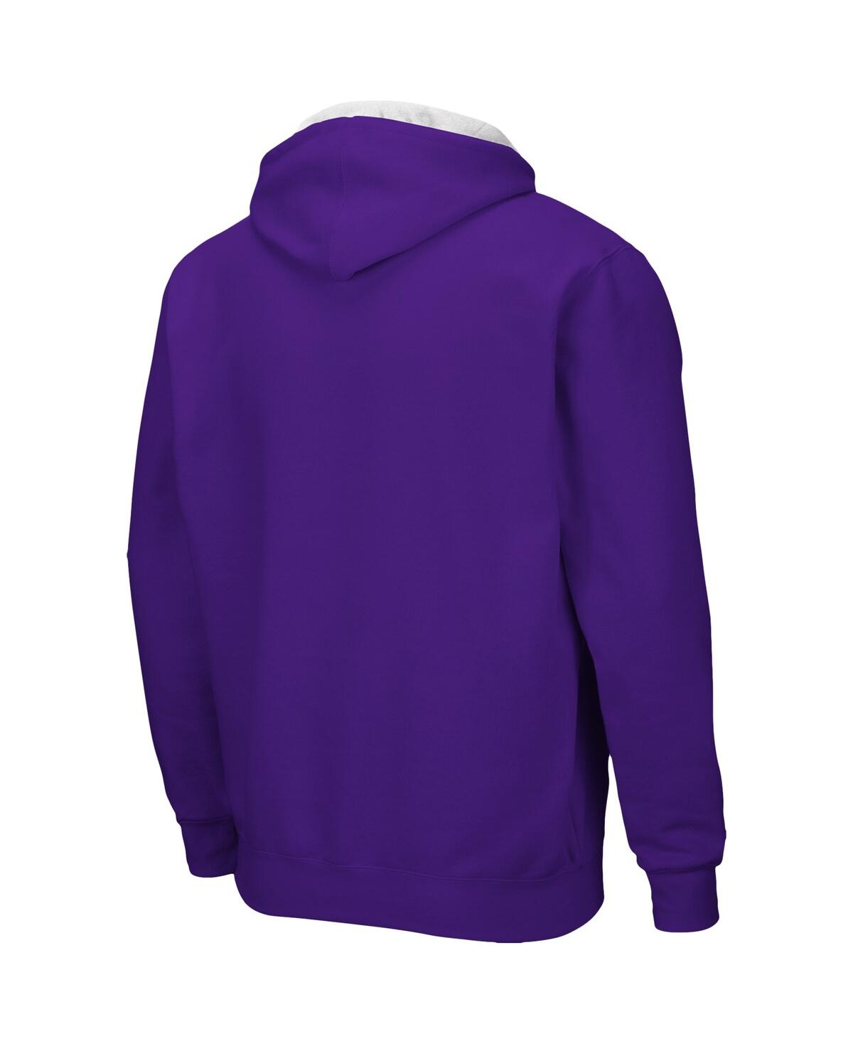 Shop Colosseum Men's  Purple Tcu Horned Frogs Arch And Logo 3.0 Full-zip Hoodie