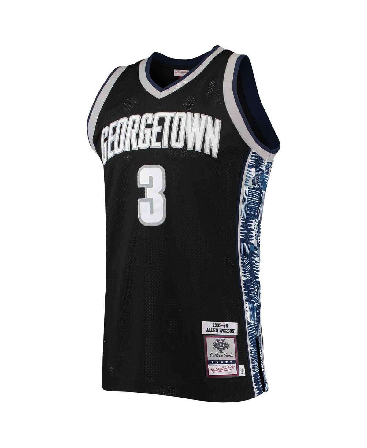 Men's Mitchell & Ness Allen IversonGeorgetown Hoyas 1995-96 Authentic Throwback Jersey - Black