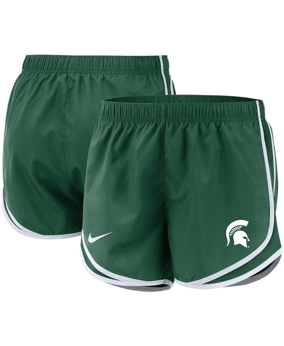 Women's Nike Green Michigan State Spartans Team Tempo Performance Shorts