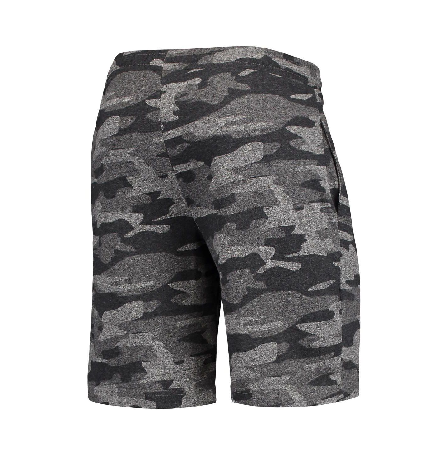 Мужские махровые шорты Concepts Sport Oklahoma State Cowboys Camo Backup, Charcoal — фото 2