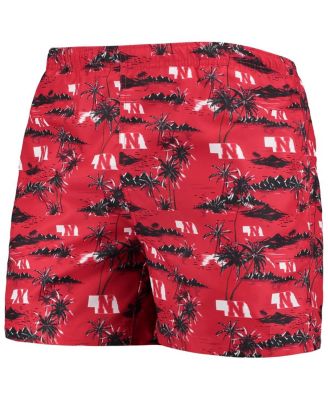 Men's Scarlet Nebraska Huskers Island Palm Swim Trunks