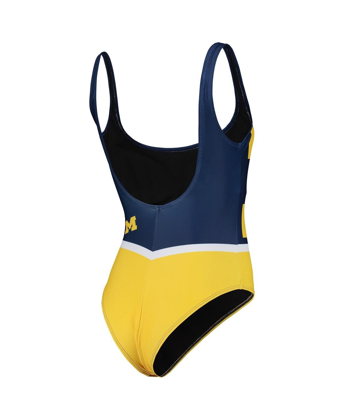 Shop Foco Women's  Navy Michigan Wolverines One-piece Bathing Suit