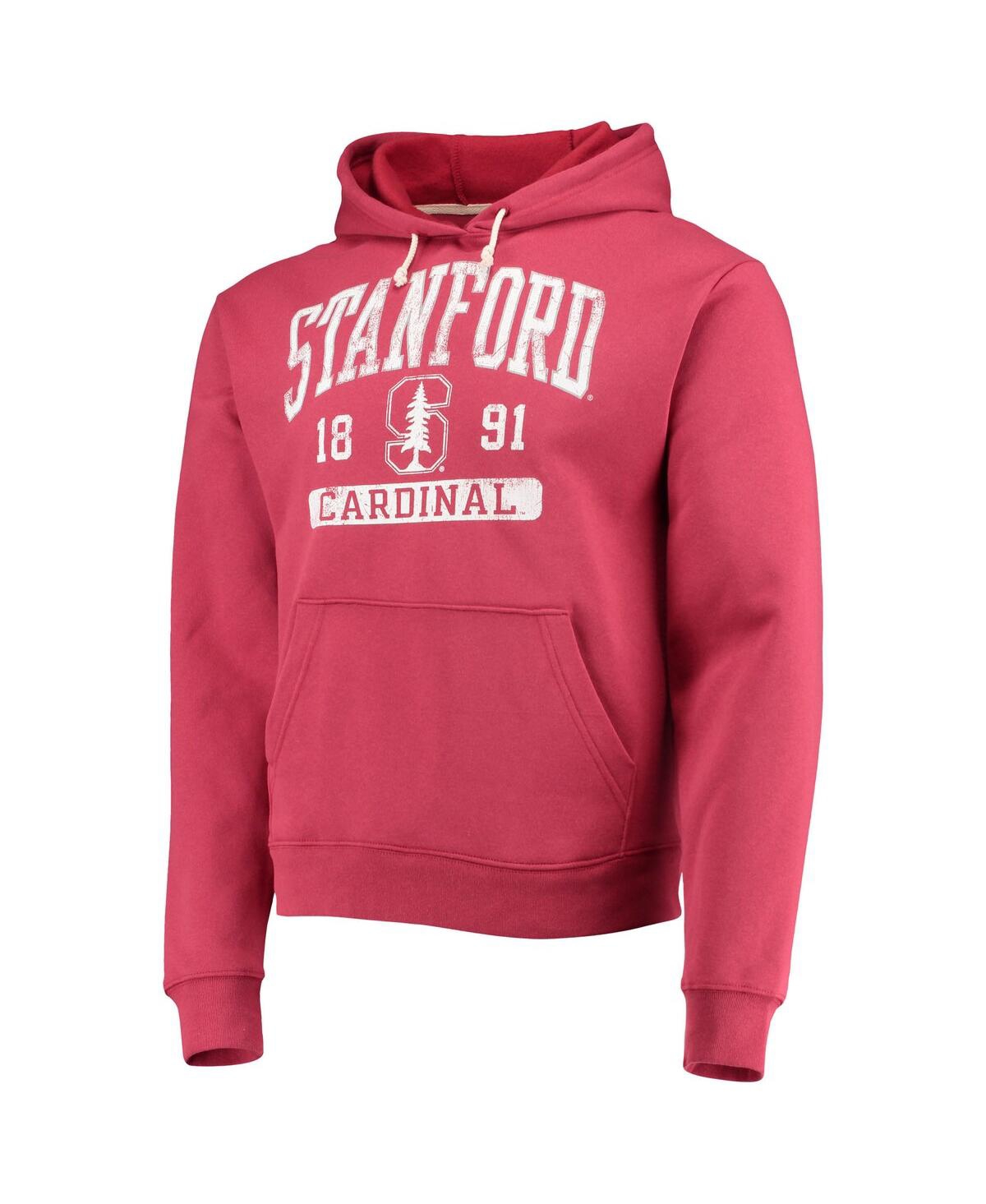Shop League Collegiate Wear Men's  Cardinal Stanford Cardinal Volume Up Essential Fleece Pullover Hoodie