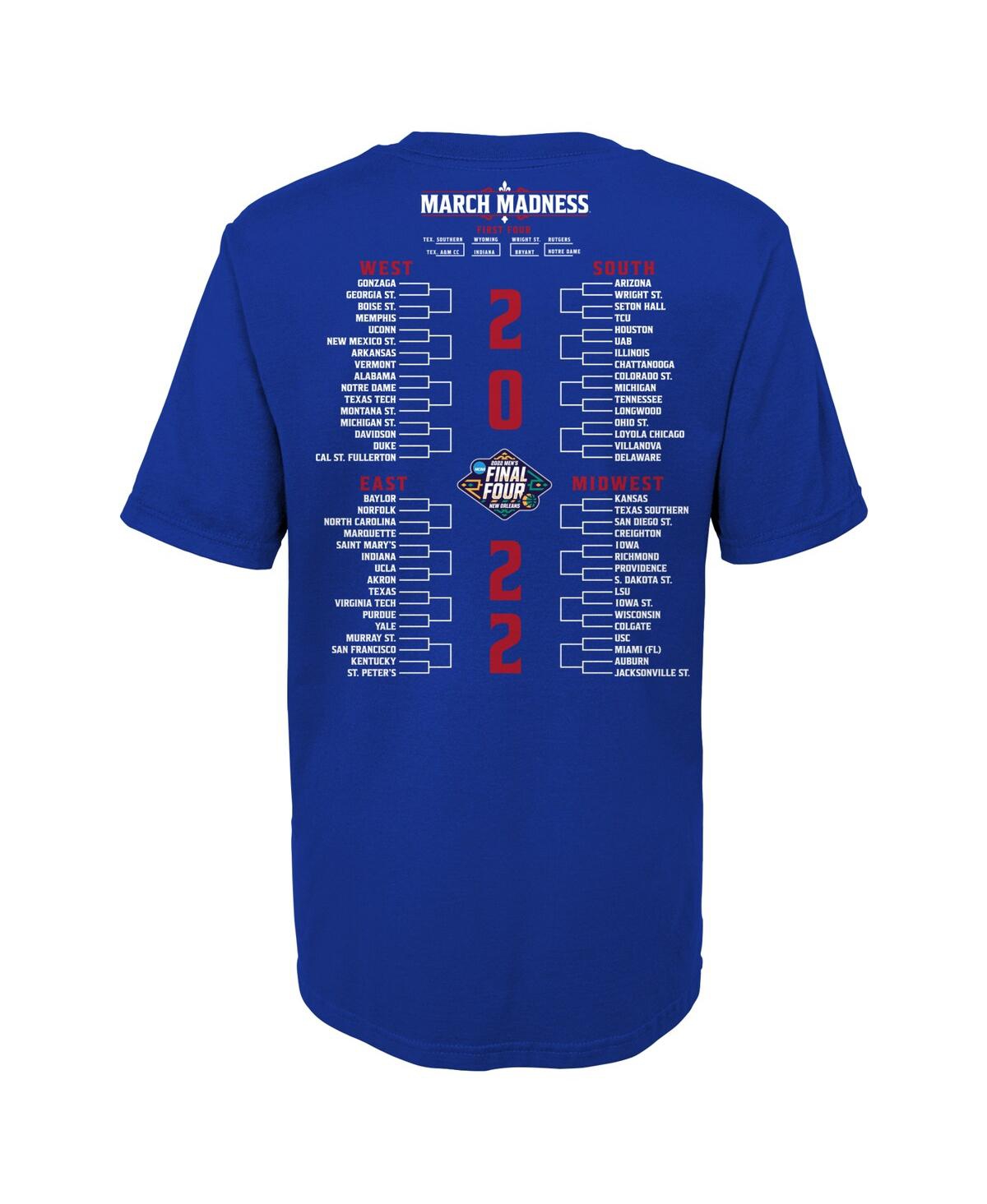 Outerstuff Toddler Girls And Boys Royal Kansas Jayhawks 2022 Ncaa Men's Basketball National Champions Bracket T In Royal