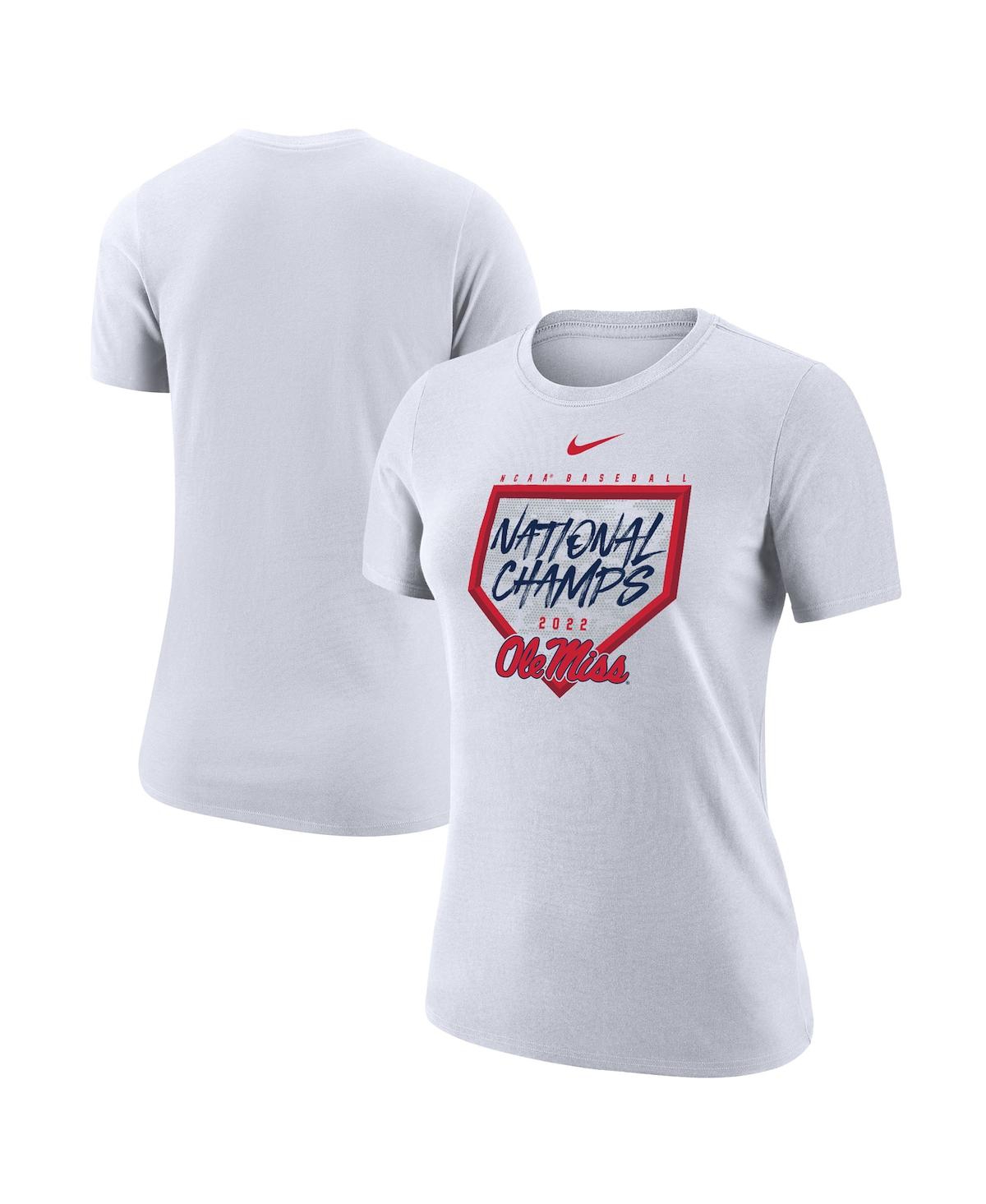 Shop Nike Women's  White Ole Miss Rebels 2022 Ncaa Men's Baseball College World Series Champions T-shirt