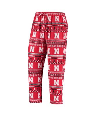 Men's Scarlet Nebraska Huskers Ugly Sweater Knit Long Sleeve Top and Pant Set