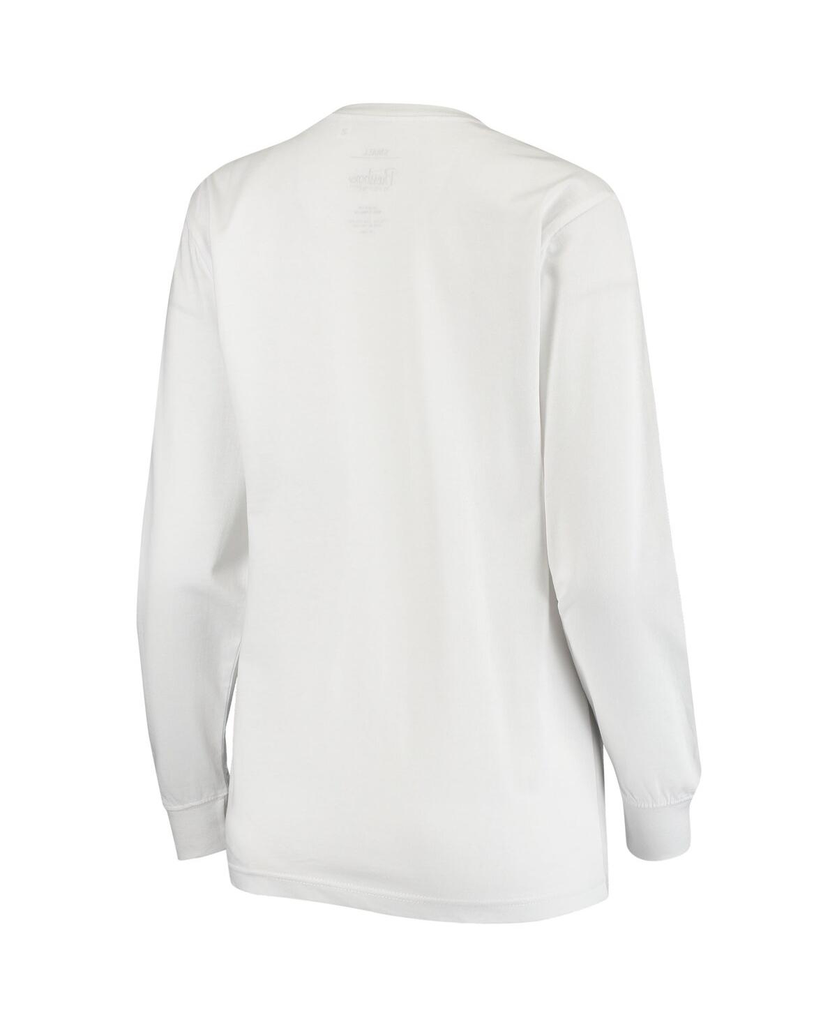 Shop Pressbox Women's  White Oklahoma Sooners Big Block Whiteout Long Sleeve T-shirt
