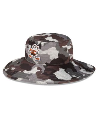 Men's Camo Cleveland Browns 2022 NFL Training Camp Official Historic Logo Panama Bucket Hat